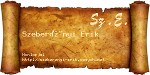 Szeberényi Erik névjegykártya