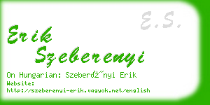 erik szeberenyi business card